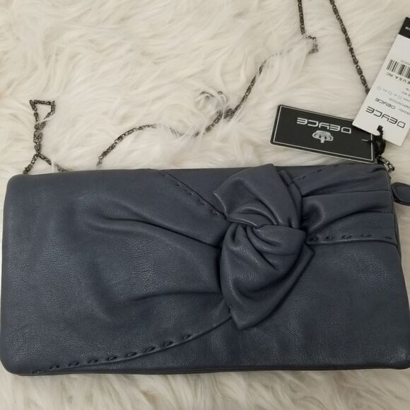Grey/Blue Deyce Crossbody/ Clutch Bag - Picture 4 of 13